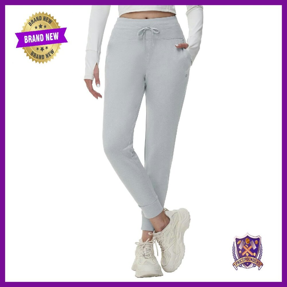 Fleece Lined Water-Resistant Thermal Sweatpants High Waist Joggers